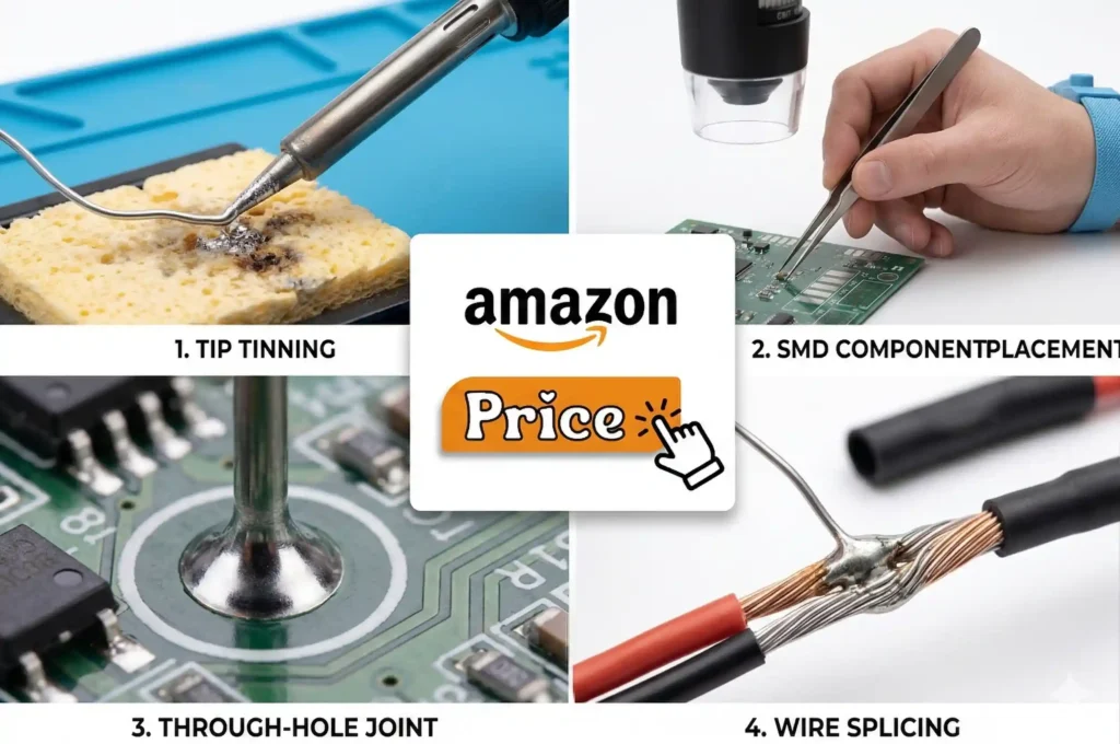 Soldering parts
