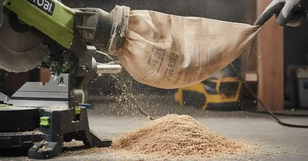 Ryobi Miter Saw Dust Bag Not Working