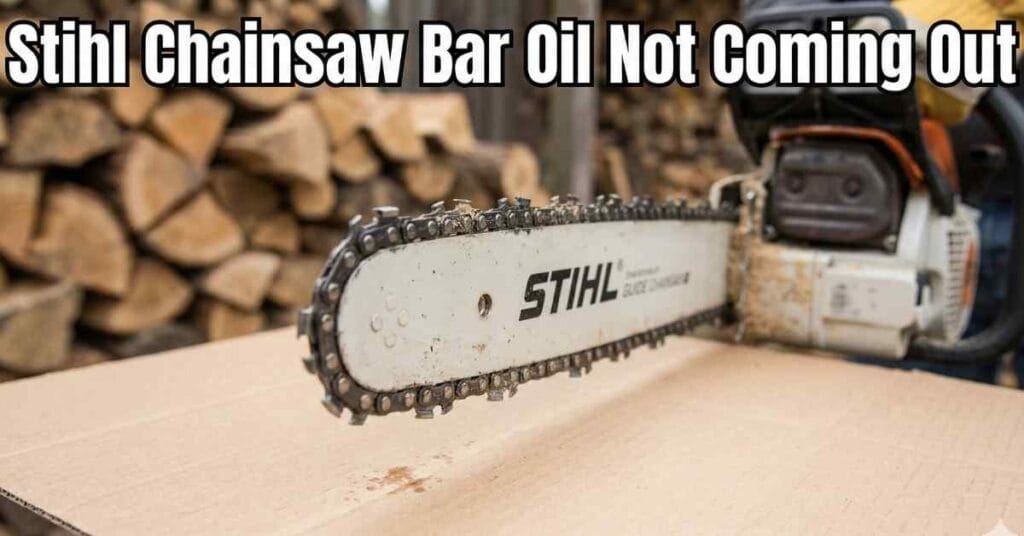 Stihl Chainsaw Bar Oil Not Coming Out