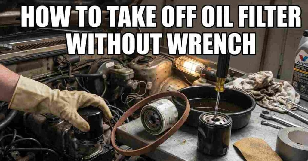 how to take off oil filter without wrench