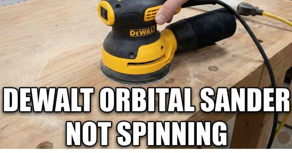 DeWalt Orbital Sander Not Spinning