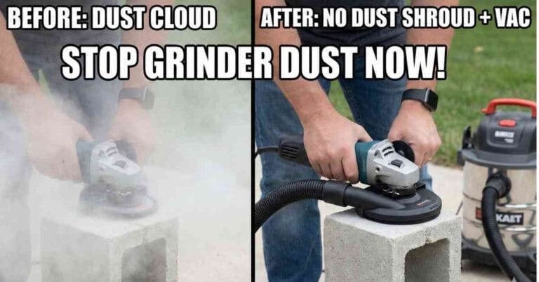 how to stop dust from angle grinder