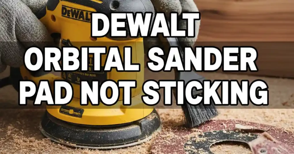 DeWalt Orbital Sander Pad Is Not Sticking