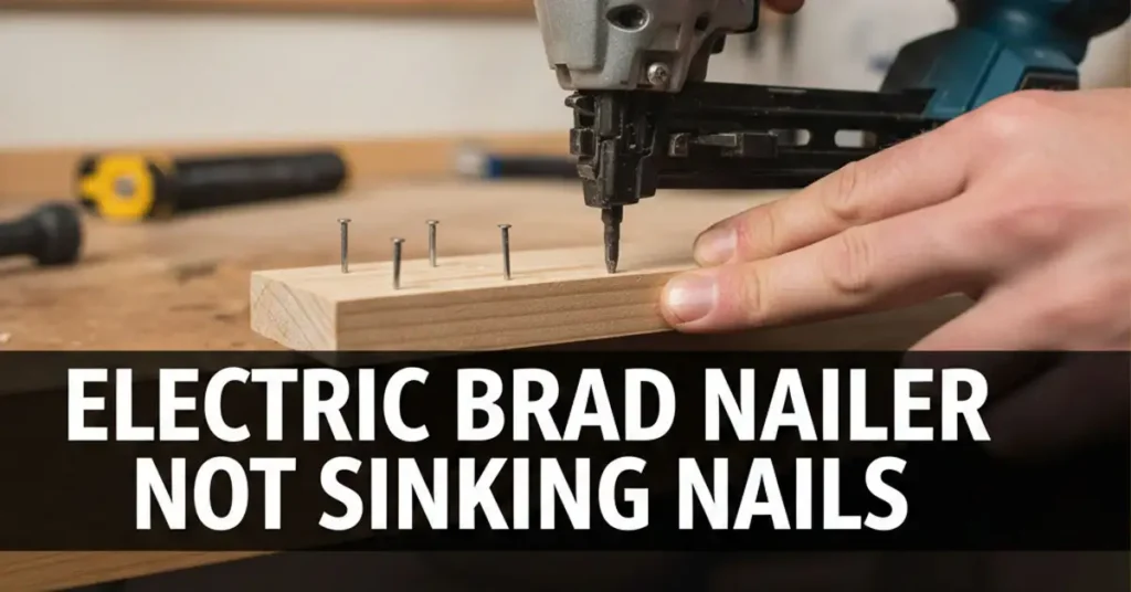 Electric brad nailer not sinking nails