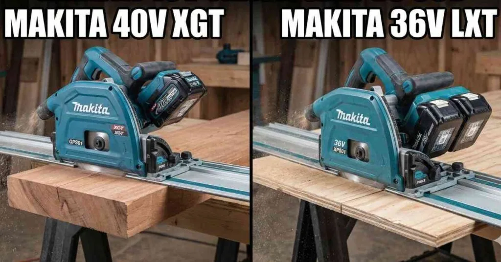Makita 40V Track Saw vs 36V