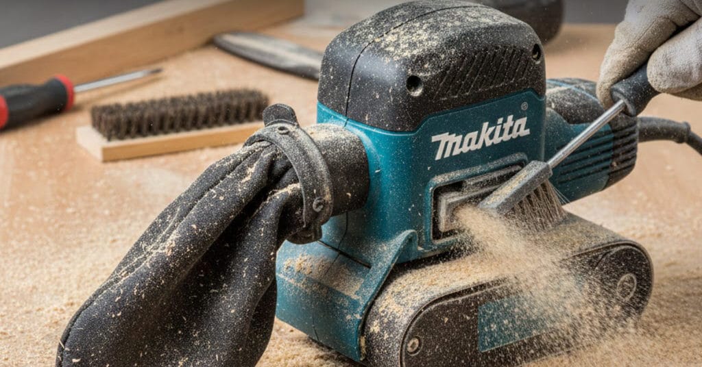 Makita Belt Sander Dust Bag Stopped Working