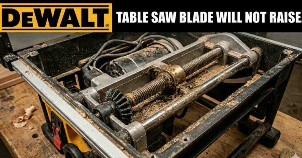 DeWalt Table Saw Blade Will Not Raise