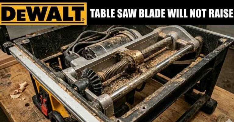 DeWalt Table Saw Blade Will Not Raise