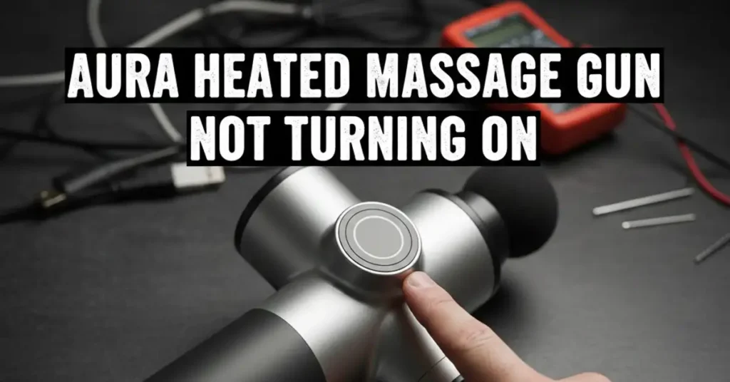 aura heated massage gun not turning on