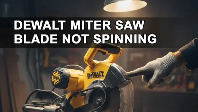 DeWalt Miter Saw Blade Stopped Spinning