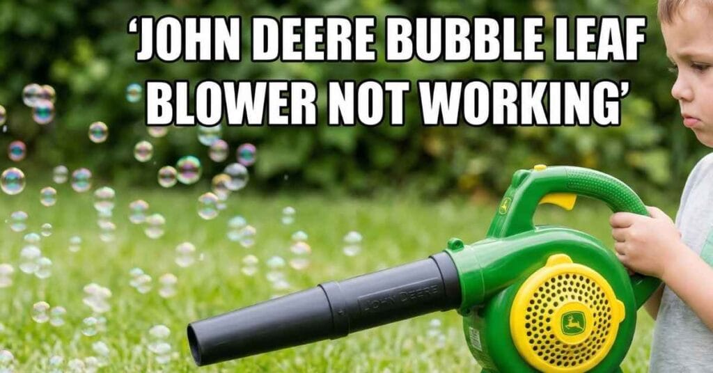 John Deere Bubble Leaf Blower Not Working Brilliant Fix!