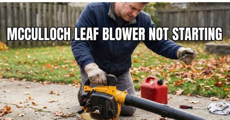 McCulloch Leaf Blower Not Starting My Proven Easy Fixes