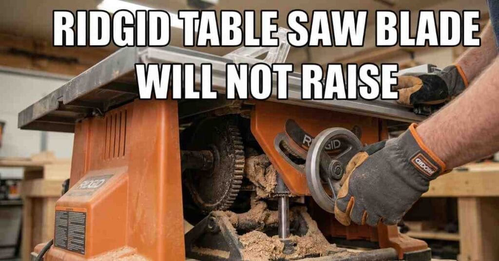 Why My Ridgid Table Saw Blade Will Not Raise