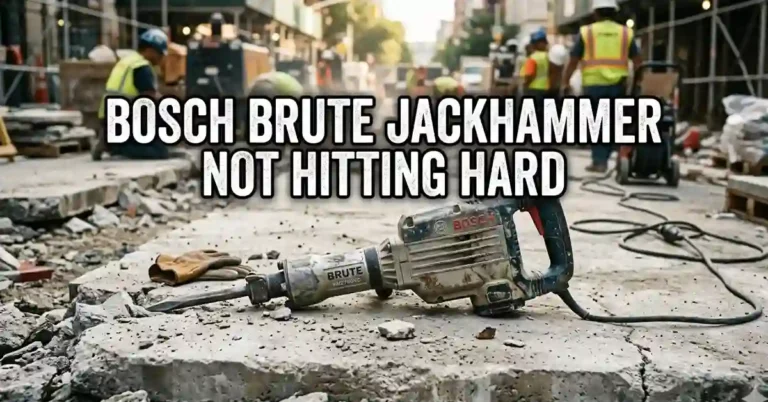 Bosch Brute Jackhammer Not Hitting Hard