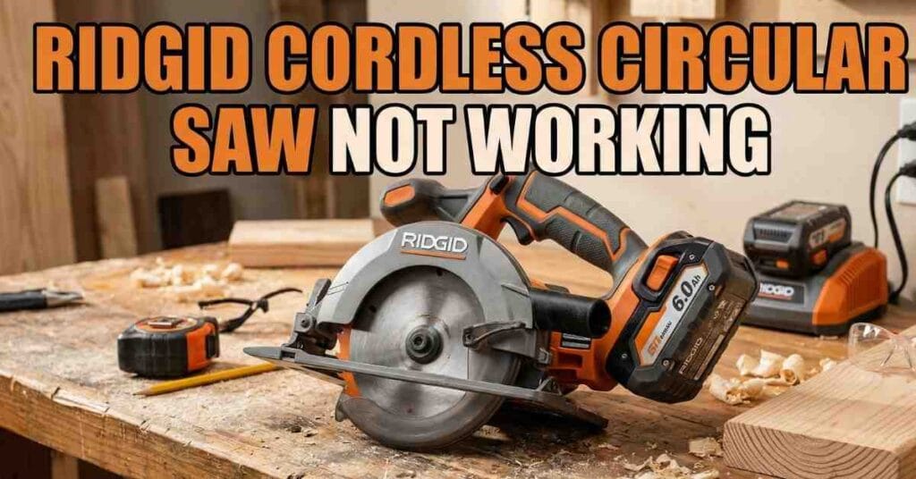 ridgid cordless circular saw not working
