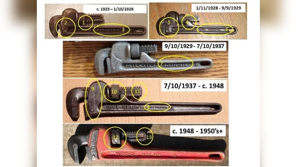 How to Date a Ridgid Pipe Wrench