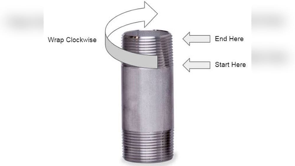 How to Wrap Teflon Tape on Threaded Pipe