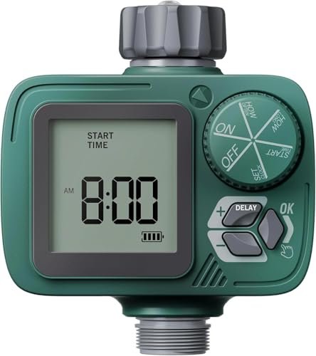 Sprinkler Timer: Programmable Hose Timer with Rain Delay...