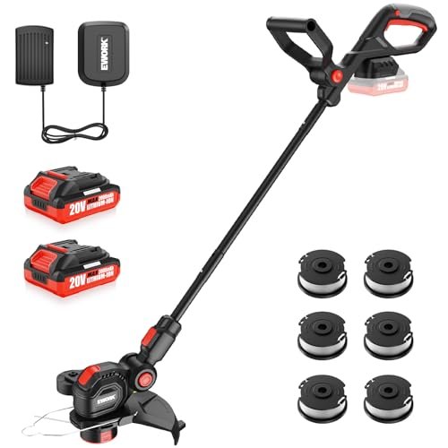 EWORK 20V 12-Inch Cordless Weed Wacker, Battery Powered...