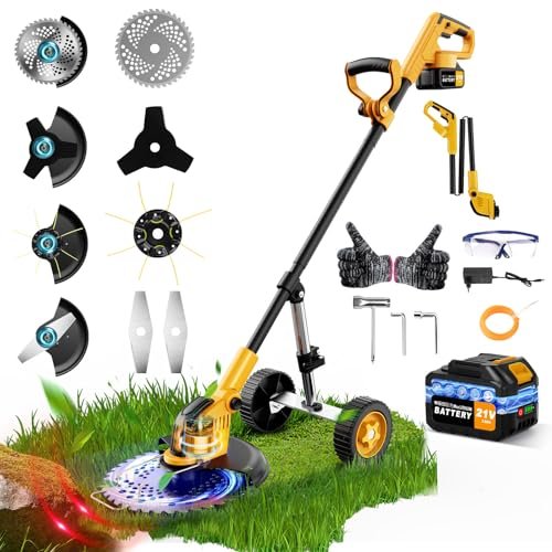 20000 RPM Brushless Battery Weed Wacker Cordless, Brush...