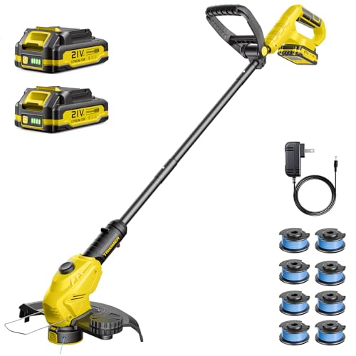 JKLARI Cordless Weed Wacker, 21V Battery Powered Trimmer &...