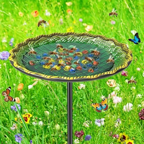 Bee Butterflies Watering Station, Standing Bee Feeder,...