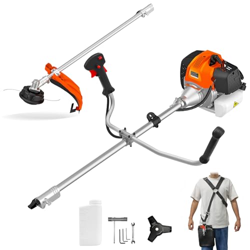 Upgraded Gas Weed Eater, 52CC Weed Wacker 2-Cycle Easy Start