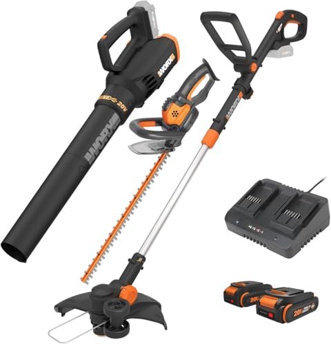 WORX 20V 12'' Cordless String Trimmer, 360 CFM Combo