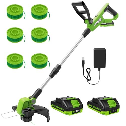 VARSK 12 Inch 20V Cordless Weed Wacker 2-in-1 Trimmer Edger