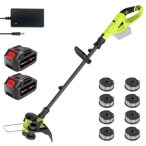 Grovecraft 20V Cordless String Trimmer, 2x4Ah Grass Trimmer...