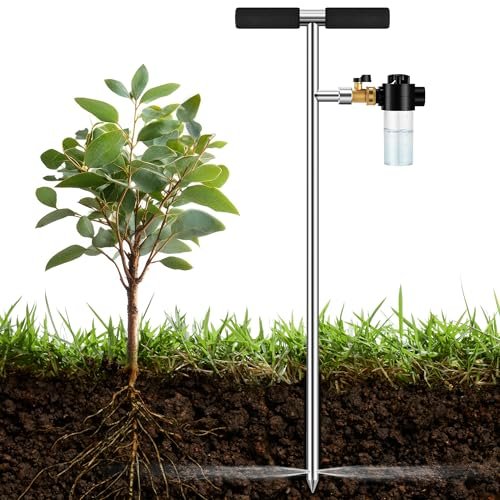 Deep Root Watering Tool for Trees Watering Steel Fertilizer...