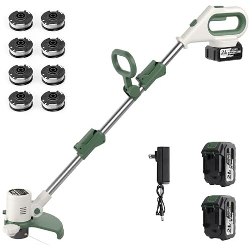 21V 3-in-1 Cordless Weed Eater-Weeding/Trimming/Lawn Mower,...