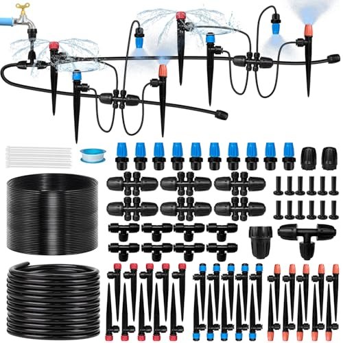 TJJFMM 230FT Drip Irrigation System for Garden with 40...