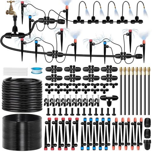 230FT Drip Irrigation System for Garden with adjustable...