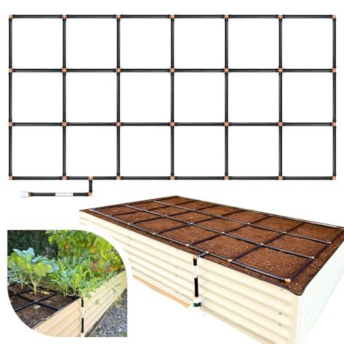 Garden Grid Watering System, 3x6 | Raised Bed Drip...