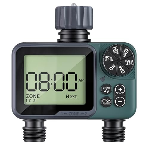 Sprinkler Timer 2 Zone & Digital Water Programmable Rain...