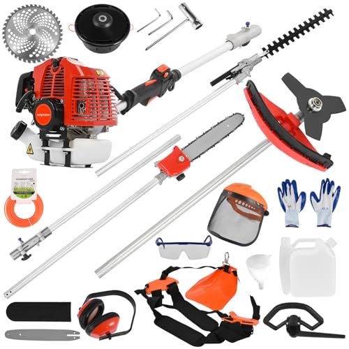 52CC 2-Stroke Gas Weed Wacker, 5 in 1 Multi-Tool