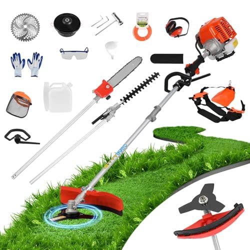 Rodiuiu 52CC 2-Cycle Gas Weed Wacker, 6 in 1 Trimmer