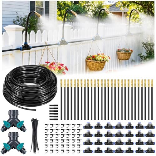 HIRALIY 360° Adjustable Drip Irrigation System 165FT,...
