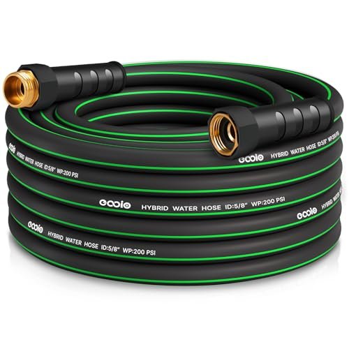 Heavy Duty Garden Hose 25ft, NON-EXPANDABLE Flexible Kink...