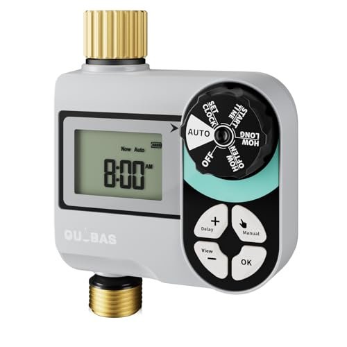 QUOBAS Brass Sprinkler Timer, Programmable Water Hose Timer...