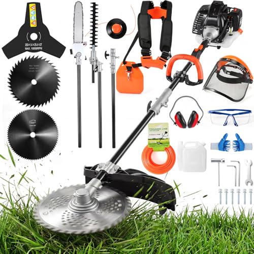 6-in-1 Gas Weed Wacker with Hedge Trimmer, 52CC Extension...