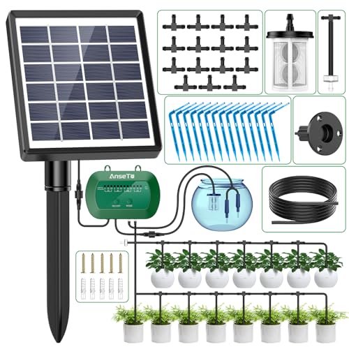 Anseto Solar Drip Irrigation System, Automatic Watering...