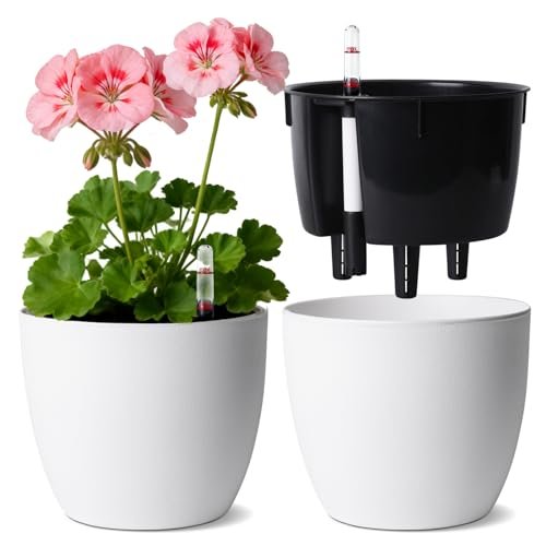 T4U Self Watering Pots for Indoor Plants, with Water Level.