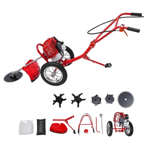 OMMUNICT Walk Behind Weed Wacker, 2 Stroke Gasoline 49CC