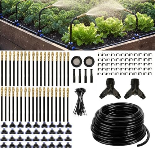 Automatic Garden Irrigation System 200ft, Upgraded Drip &...