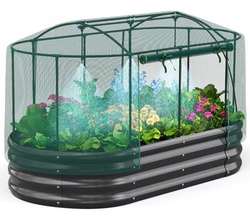 Quictent Galvanized Raised Garden Bed Kit with Self...