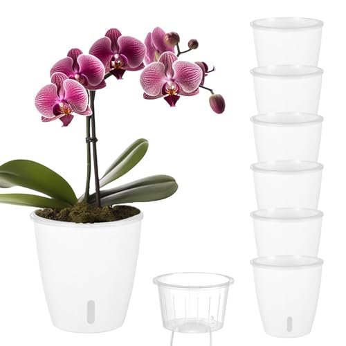 KvyusFlourish Self Watering Pots for Indoor Plants, 6-Pack...