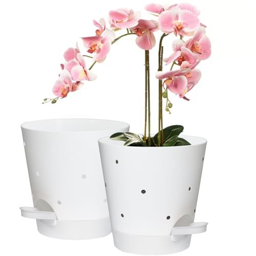 Vanslogreen Orchid Pots with Holes, 6 Inch Self-Watering...