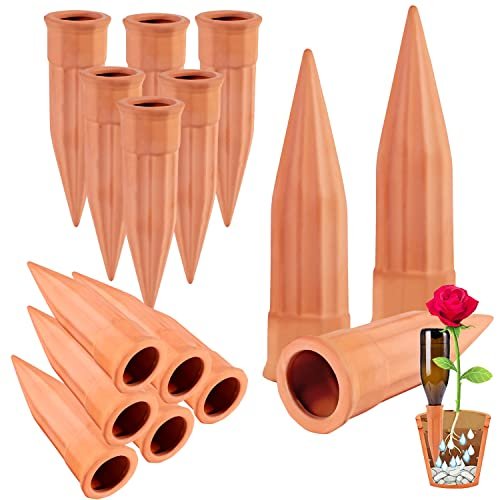 TKSCUSR Plant Self-Watering Stakes-15 Pack Terracotta...